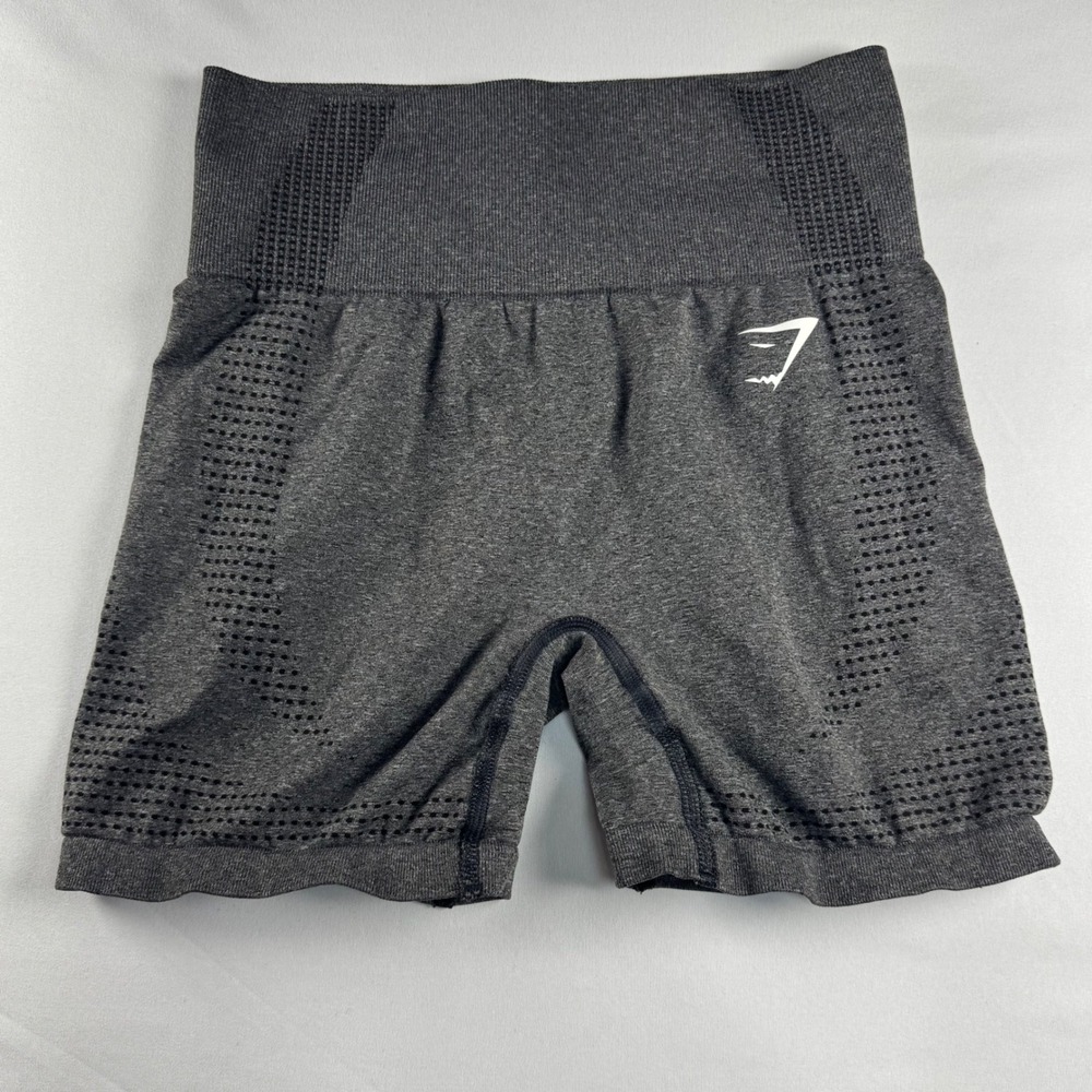 Gymshark Vital Seamless‎ 2.0 Shorts Charcoal Grey High Waist Small Activewear